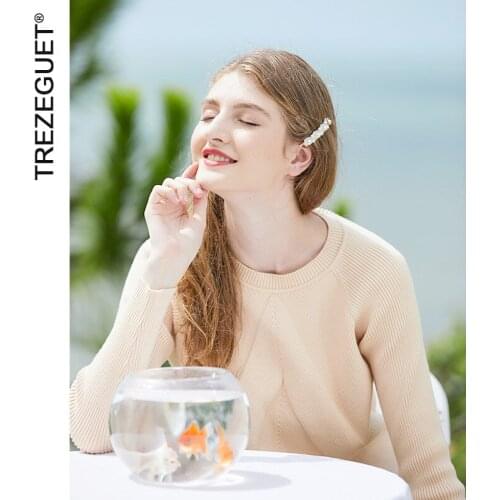 Rabbit Hair 2021 Autumn Womens New Round Neck Slim Version Of The Solid Color Long-sleeved Sweater Women Pullover