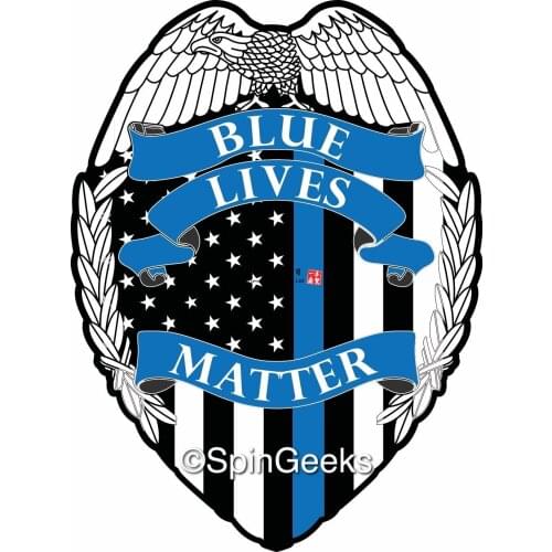 Blue Lives Matter American Flag Badge For Car Truck Decal Sticker