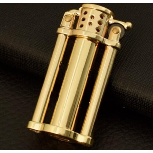 Zorro wood Cylindrical vintage kerosene lighter Trench gasoline Grinding wheel flint gift