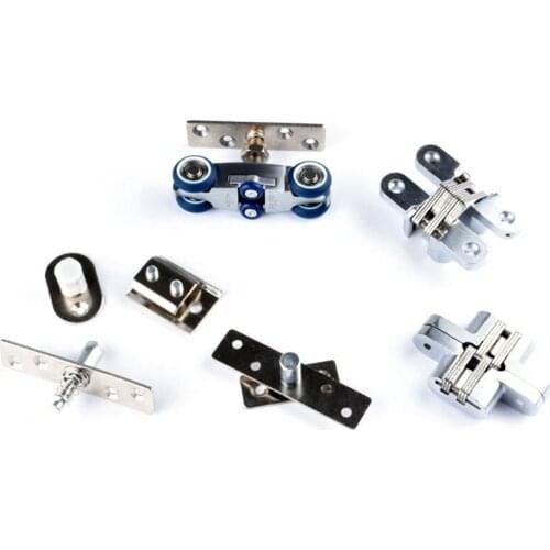 1 Set Bifold Door Hardware Wooden Sliding Door Pulley Furniture Hardware Wheel Barn Door Roller Wall Door Roller