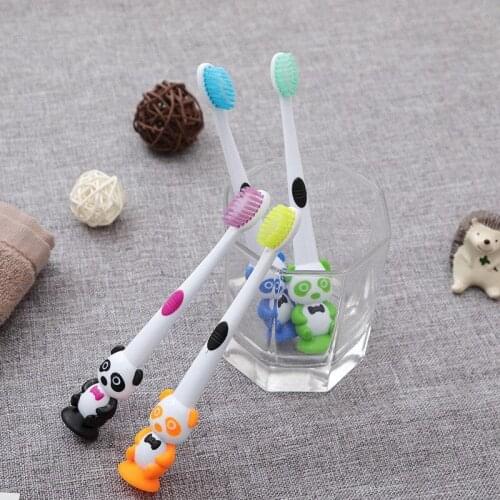 1 pcs Children Cartoon Panda Soft Bristle Toothbrush Baby Tooth Brush Kids Training Teeth Brush Care for 3-12 Years Old