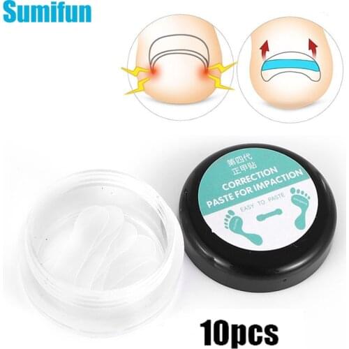 10pcs Ingrown Toenail Correction Tool Paronychia Corrector Toenail Treatment Elastic Sticker Straightening Clip Brace Pedicure