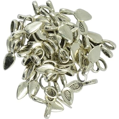 100pcs Glue on Bail Earring Bails Earrings Bracelet DIY Pendants Charms
