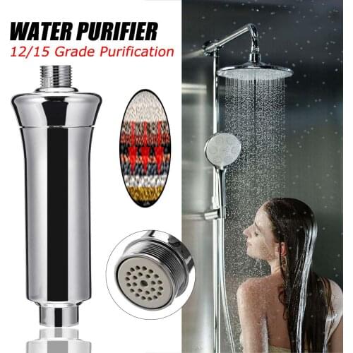 15 stage Home Water Purifier Chlorine Shower Filter Activated Carbon Faucets Purification Eliminates Hard Water Bathroom