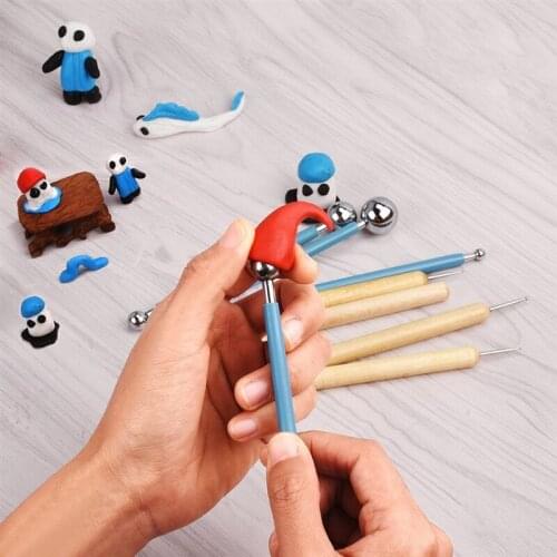 18pcs/set Clay Tools Clay Sculpture Knife Set Clay Mold Color Mud DIY Craft Accessories