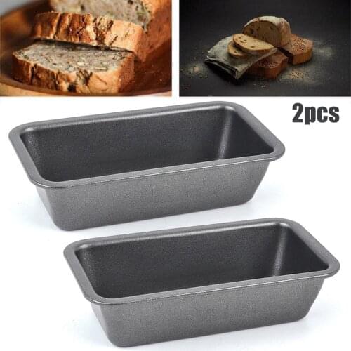 2PCS 6 Inch Loaf Pan Rectangle Toast Bread Cake Mold Carbon Steel Loaf Pastry Baking Bakeware DIY Non Stick Pan Baking Supplies