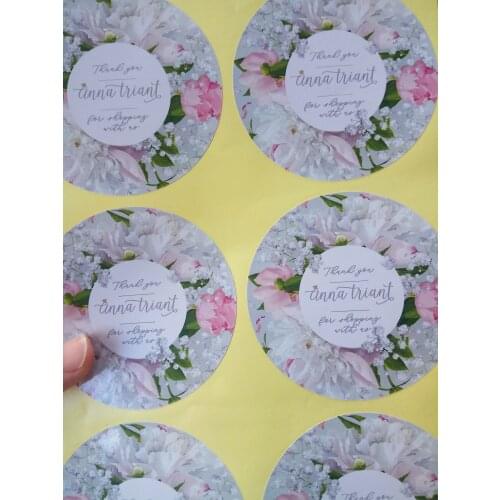 80MM Custom made Kraft Paper PVC Vinyl Transparent self adhesive