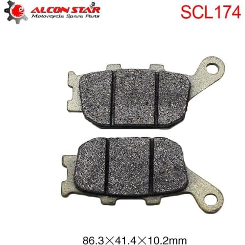 Alconstar- Motorcycle Rear Brake Pads for Yamaha FZ6 MT07 MT09 MT10 YZF-R1 for Honda CBF600 CBR600 CBF600 NC700 CBF1000