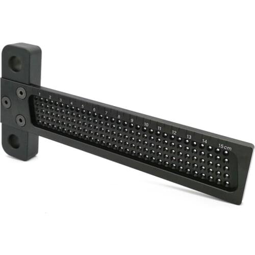Aluminum Alloy T 155mm Hole Positioning Measuring Ruler Hole Scribing Gauge Crossed Feet woodworking crossed-out Measuring Tool
