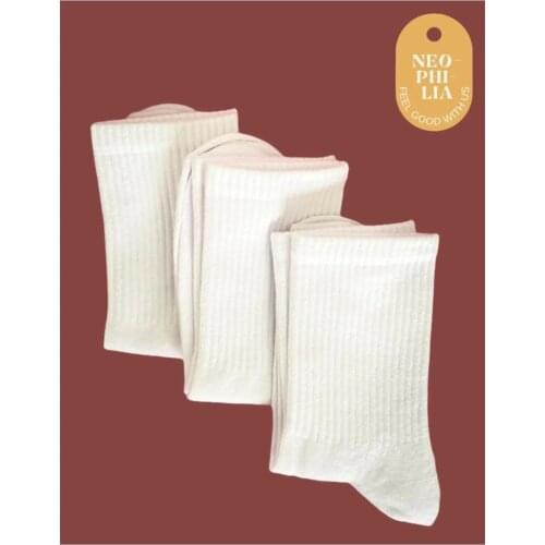 3'lü White unisex tennis Socks suitable from 37-44 compatible for both men and women sports tennis white socks long summer sports clean