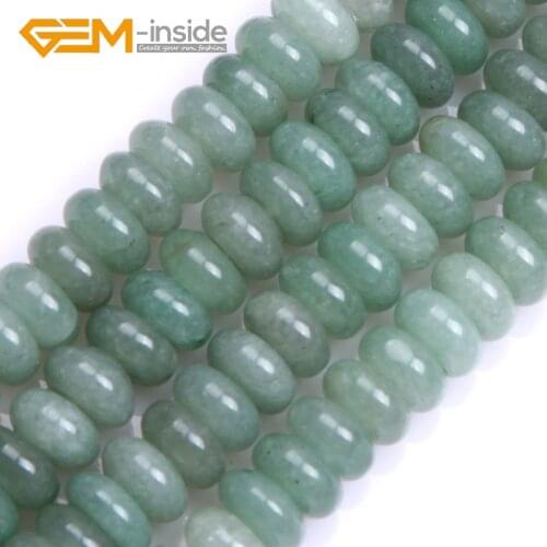 Natural Stone Green Rondelle Heishi Jades Aventurine Spacer Beads For Jewelry Making DIY Loose Beads Strand 15" Wholesale