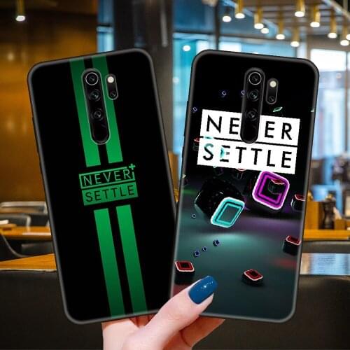 Phone Case For Xiaomi Redmi 7 7A 8 8A Note 8T 9 Pro 4 5 9S Black Cover Back Fashion Hoesjes Art Never Settle Luxury Unique