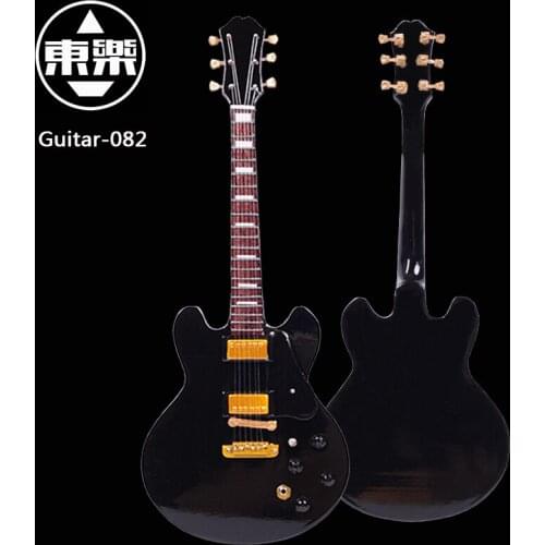 Wooden Handcrafted Miniature Guitar Model guitar-082 Guitar Display with Case and Stand (Not Actual Guitar! for Display Only!)