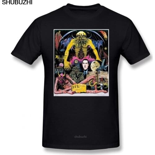 Lovecraft T Shirt Lovecraft T-Shirt Classic Short Sleeve Tee Shirt Printed Cotton Cute Man 6xl Tshirt sbz8078