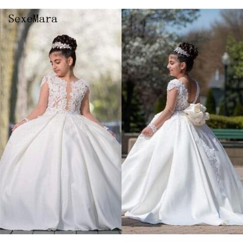 Custom Made Flower Girl Dress for Wedding Ball Gown Puffy Baby Girl Pageant First Communion Dress