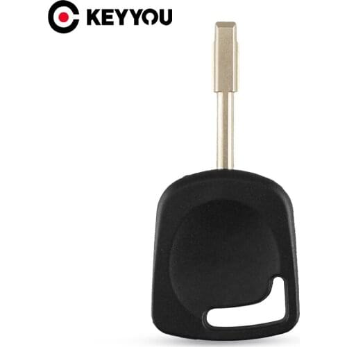 KEYYOU 100X Transponder Uncut Blank Blade Car Key Shell For Ford Focus Mondeo KA Jaguar XJ8 Transit Connect No Chip Replacement