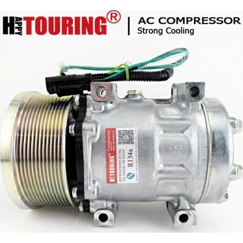 7H15 A/C Compressor SD7H15-6095 3729295 372-9295 for Caterpillar 320D2 329D2 320ELRR 538GF 558LL 320D2FMGF 320E D2L D2 24v 12pk