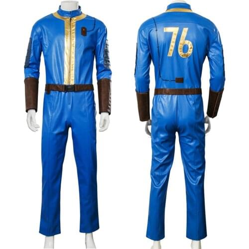Game Fallout 4 Fallout 76 Vault 76 PC Cosplay Costume Sole Survivor Suit Zentai Jumpsuit Halloween Carnival Cosplay Costume