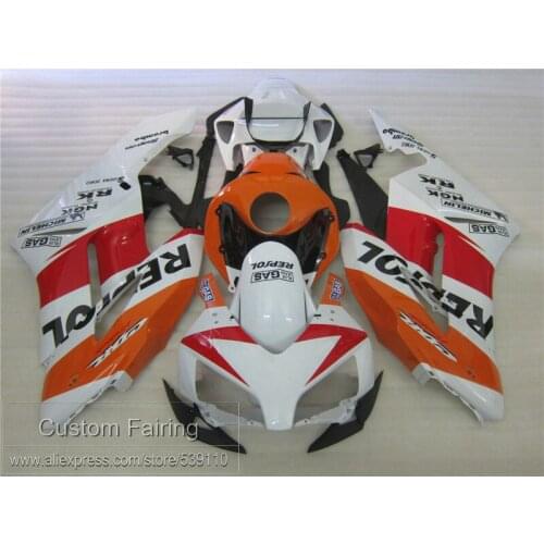 Injection molding top selling fairing kit for CBR1000RR 2004 2005 orange white fairings set CBR1000RR 04 05 MR14