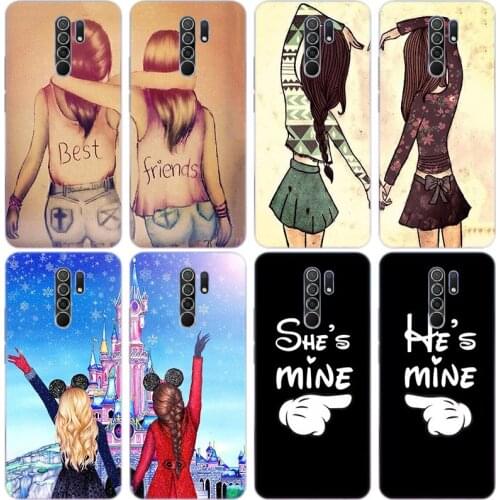 Best Friends Forever Together Silicone Case for Xiaomi Redmi Note 10 9 Pro Max 10S 9S 8T 8 8A 9 9A 9C 9T K40 Pro 5G Cover