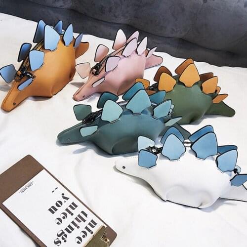 2021 Fashion Women Shoulder Bag Cute Dinosaur Doll Crossbody Bag Soft PU Leather Female Small Crossbody Handbag Pouch