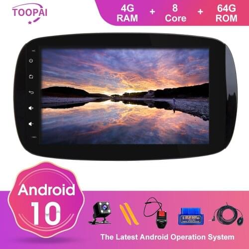TOOPAI Android 10 For Mercedes Benz SMART 2016-2018 Multimedia Player GPS Navigation IPS DSP Auto Radio Stereo Head Unit SWC New
