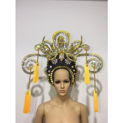 Feather clothing Stage performance catwalk carnival Headdress flower pubs party Mens wear womens clothing Palace costume queen