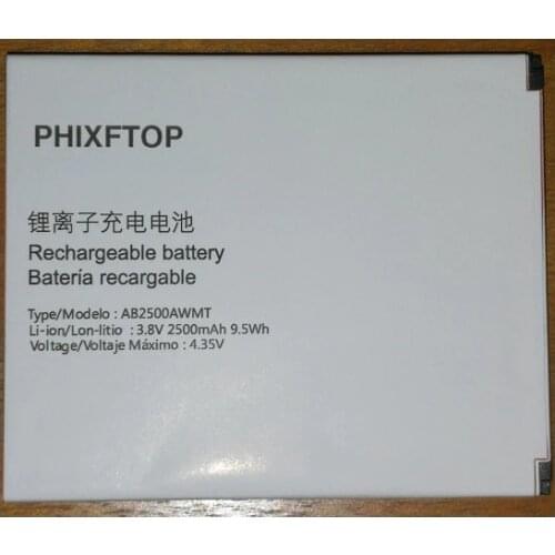 PHIXFTOP original AB2500AWMT battery For philips S318 CTS318 cellphone AB2500AWMT for XENIUM smart Mobile 2500mAh