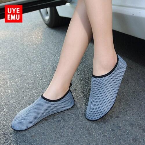 UYEEMU Beach Wading Shoes Fitness Yoga Soft Bottom Non-Slip Gym Running Training Sports Driving Shoes Men And Women Size 35-46