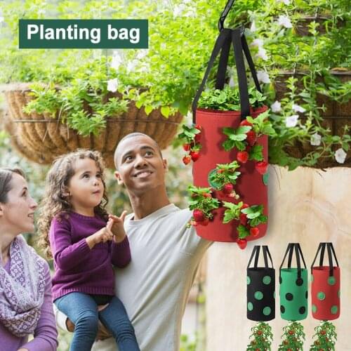 Gardens Hanging Strawberry Planter with Holes Strawberry Floral Grow Pot For Strawberry Root Plants GQ