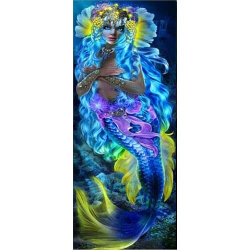 Full 5d diy Diamond Painting Blue mermaid beauty large Diamond Embroidery Cross Stitch Diamond puzzle elf,Amazing artworks N1045
