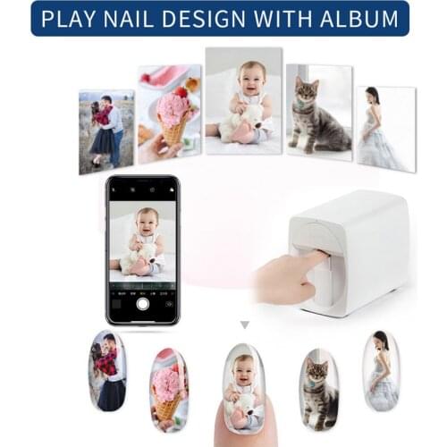 O2NAILS Portable mini automatic 3d smart wifi digital nail art printer machine