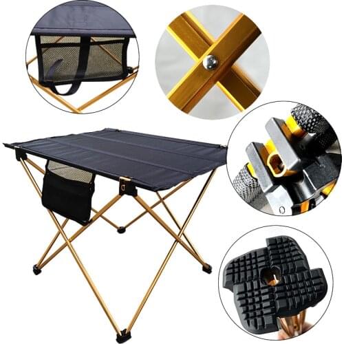 Portable Outdoor Garden Table Camping Fishing Picnic Hiking Folding Table Table Furniture Computer Bed