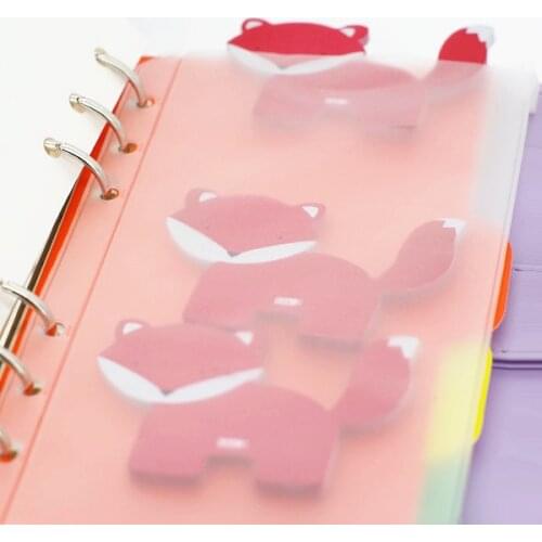 A6 a5 loose-leaf transparent scrub single pocket zipper paper bags 1 sheet notebook filler bag card pocket spiral