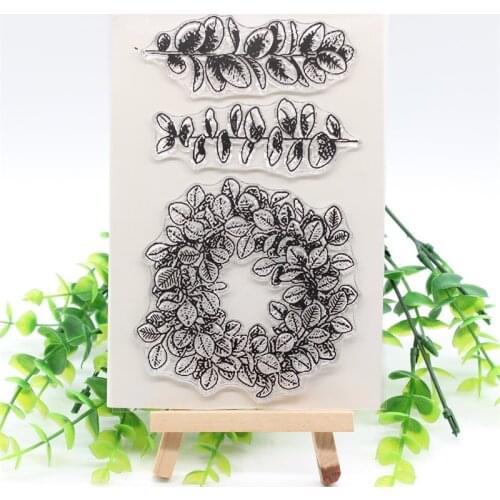 YPP CRAFT Leaves Transparent Clear Silicone Stamps for DIY Scrapbooking/Card Making/Kids Fun Decoration Supplies 504