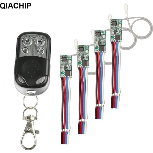 QIACHIP 433 MHz Wireless Remote Control Switch Receiver Module 3.6V 12V 24V and 433 MHz Transmitter Remote Control For Light LED