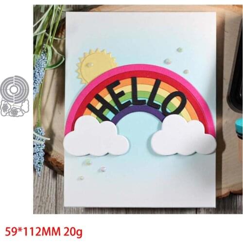 Rainbow clouds Metal Cutting Dies Stencils for DIY Scrapbooking Photo Album Decorative Embossing Paper Cards 2020 New Craft