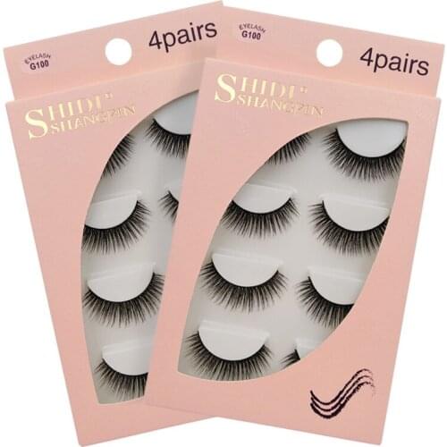 4 Pairs 3d mink lashes dramatic eyelashes makeup false eyelashes natural long mink eyelashes faux cils lashes maquillaje cilios