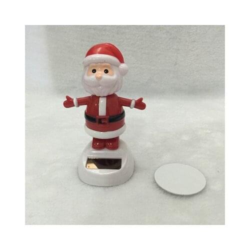 Santa Claus Solar Auto Swinging Sun Flower Shaking Head Float Car Interior Decoration Unisex Plastic 2021