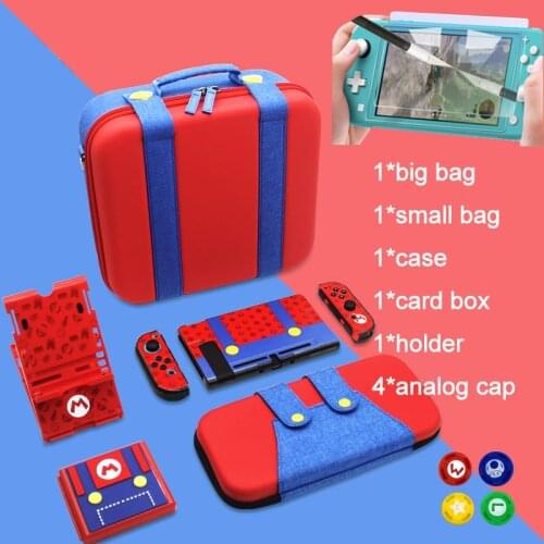5 In 1 Storage Bag Nintend Switch NS Accessories Console Carrying Case Hand Shell Box for Nintendo Switch Cute for Mario Fans