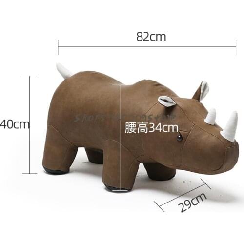 Creative Rhinoceros Stool Stool Footstool Festival Gift Sofa Stool Animal Stool Shoes Stool Home Furnishings Decoration