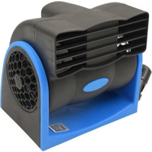 1pcs Blue 12V Car Truck Cooling Air Fan Speed Adjustable Silent Cooler System Electric Fan Car With Large Wind Mute