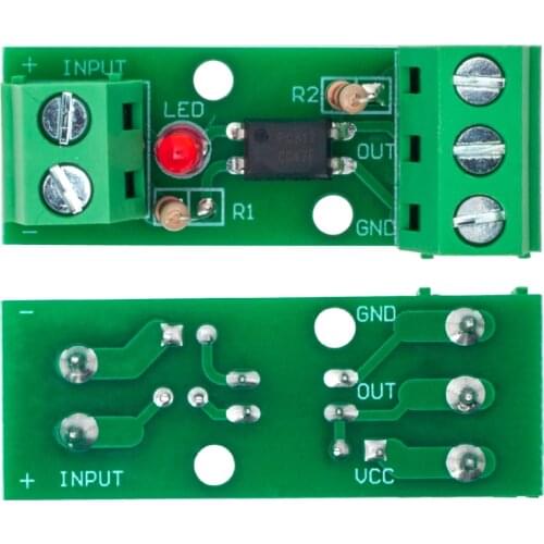 1 Channel Way Optocoupler Isolation Module PC817 EL817 3V-5V 12V 24V Photoelectric Isolator Rail Holder PLC Drive Motor Board
