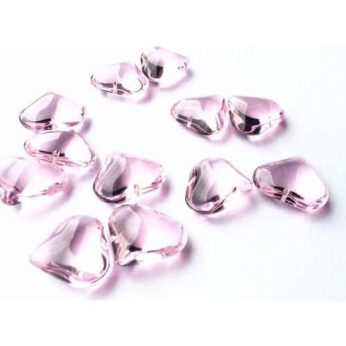 20pcs/lot 22mm Multicolor Glass Smooth Heart Shape Pendants (Free rings) Christmas Tree Decoration, Glass Ornaments Accessories