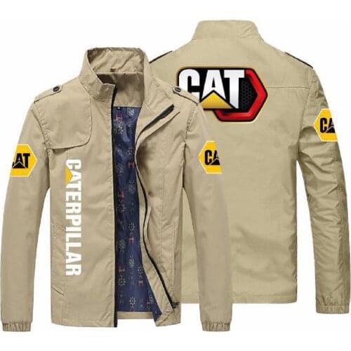 2021 New Autumn Men Jackets Excavator Brand Logo Printed Jacket Windbreaker Outdoor Sports Casual Customize Work Clothes Coats