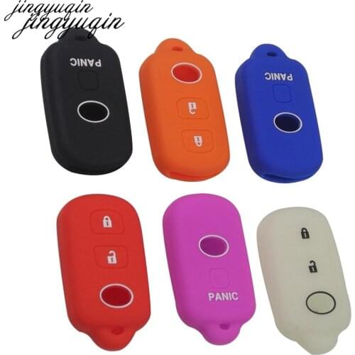 Jingyuqin 30pcs/lot For Toyota Camry 2000-2005 Proctective Remote 2+1 3 Buttons Silicone Car Styling Key Case Cove