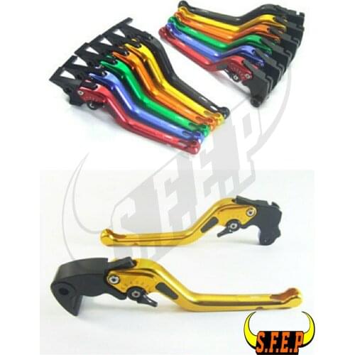3D Long CNC Adjustable Motorcycle Brake and Clutch Levers with Carbon Fiber Inlay For MOTO GUZZI GRISO 2006-2016