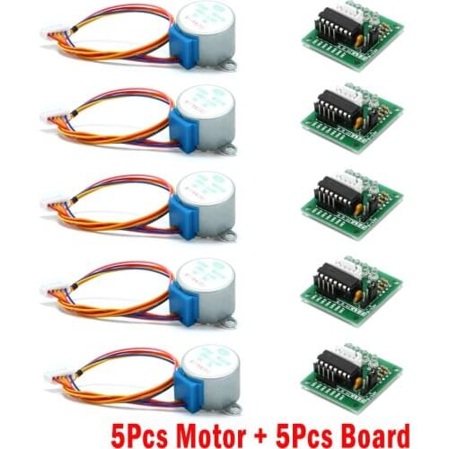 5Set New Brand ULN2003 28BYJ-48 5V Reduction Step Motor Gear Stepper Motor 4 Phase Step Motor for arduino 5pcs Motor +5pcs Board