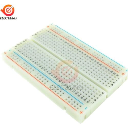 5Pcs 400 Tie Points 400 Holes Universal Solderless PCB Breadboard Mini Test Protoboard DIY Bread Board For Bus Test