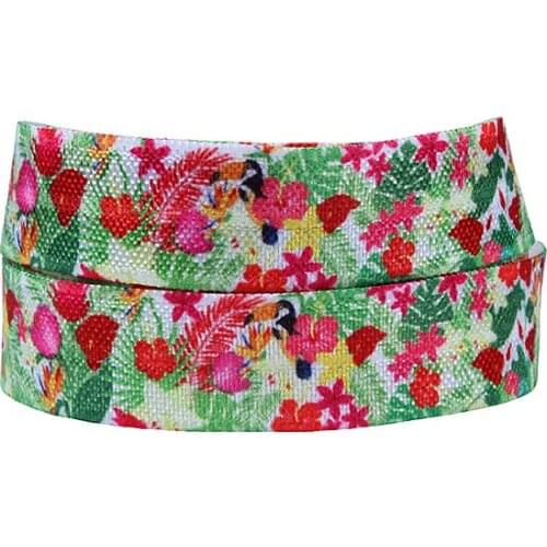 50yards/lot) Summer foe with flower and birds printed